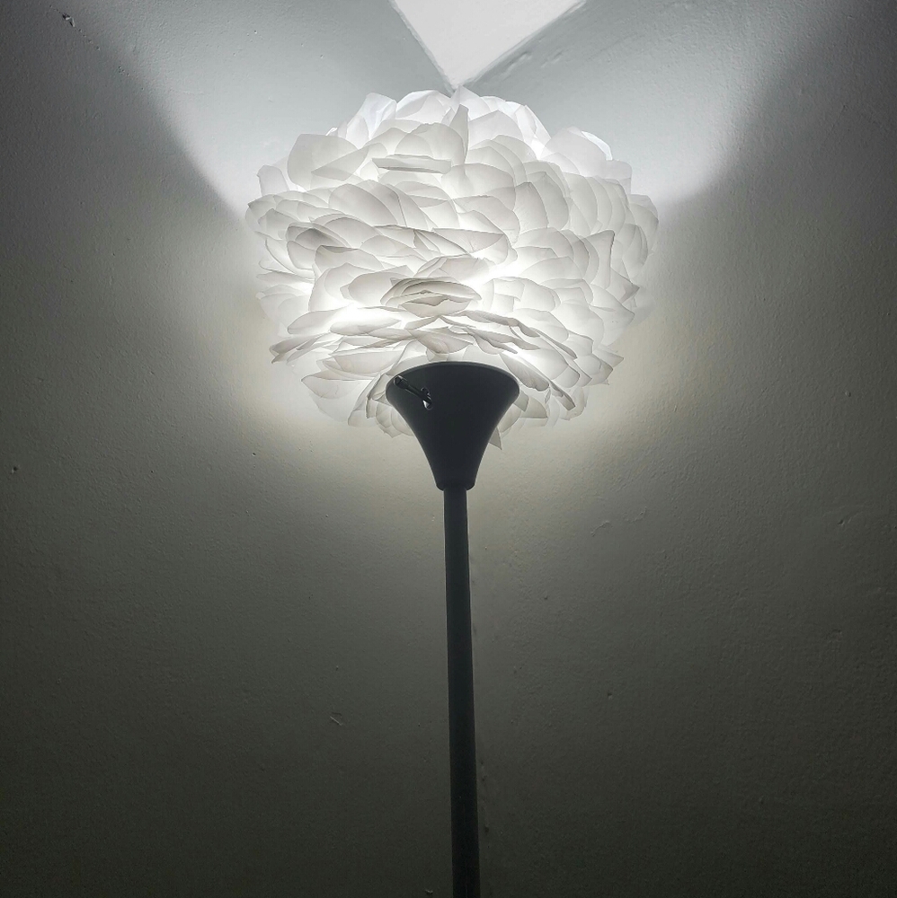 Rose petal floor lamp handmade 71"